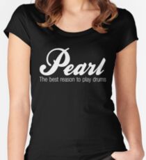 White Pearl Drums Women's Fitted Scoop T-Shirt