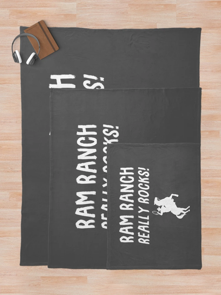 Thumbnail 5 of 6, Throw Blanket, Ram Ranch Really Rocks! designed and sold by FuzzCanyon.