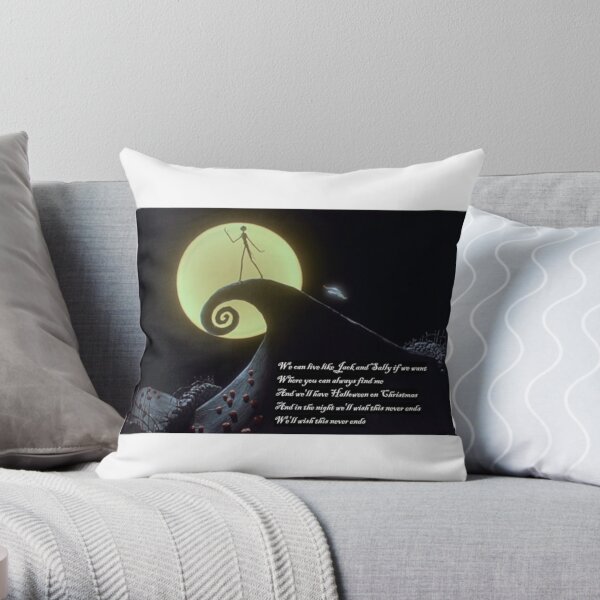 Jack And Sally Blink 182 Lyrics Throw Pillow