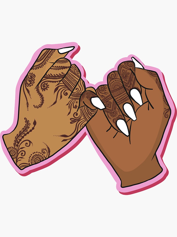 Thumbnail 3 of 3, Sticker, "HENNA HANDS" designed and sold by nuhamaharoof.