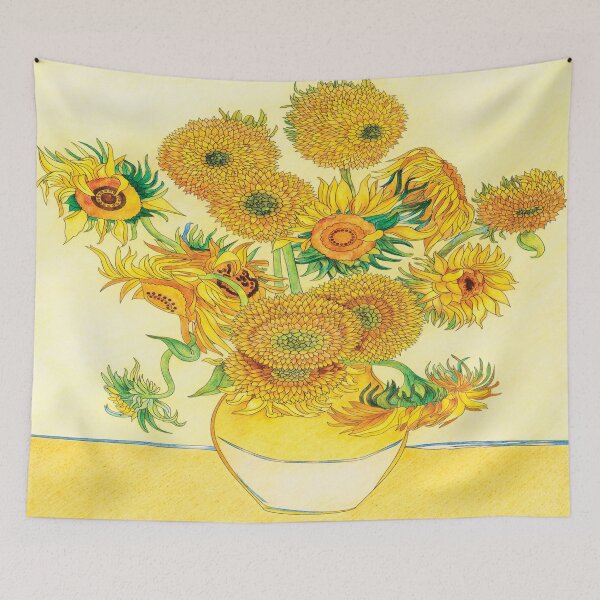 Item preview, Sunflowers Inspired - Adult Colouring | COLOURING - ARTWORKS designed and sold by mcaussieb.