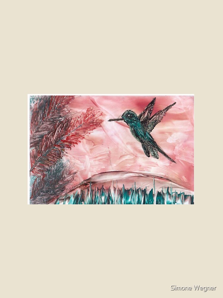 Thumbnail 4 of 4, Relaxed T-Shirt, Hummingbird designed and sold by ArtistSimone.