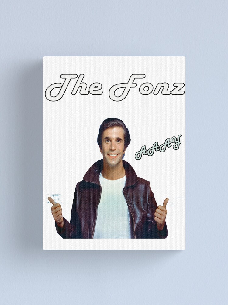 The Fonz Happy Days Canvas Print By Smstees Redbubble