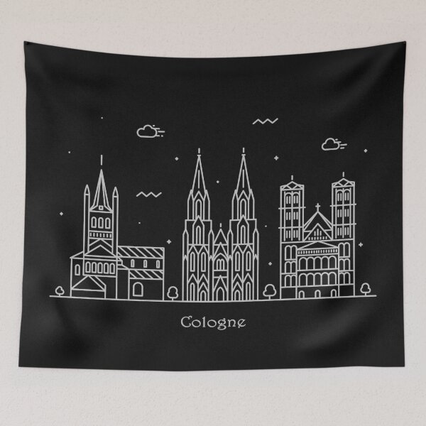 Item preview, Cologne Skyline Minimal Line Art Poster designed and sold by A Deniz Akerman.