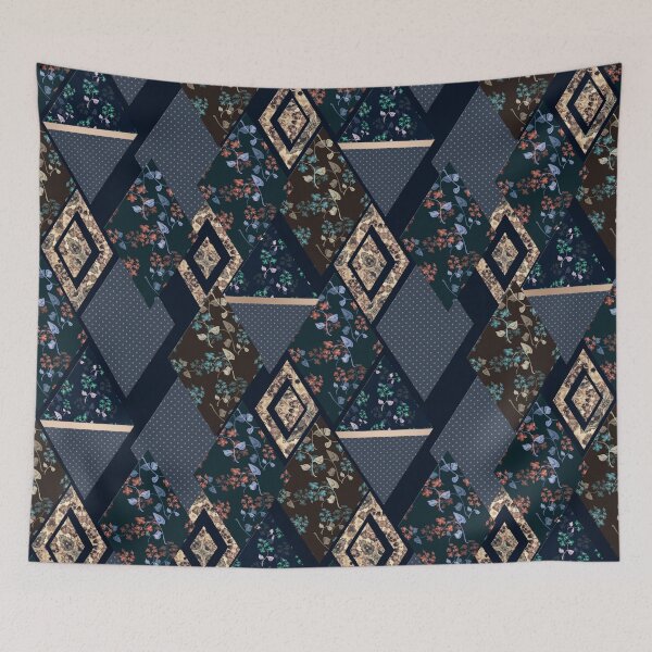 Item preview, Seamless abstract patchwork plaid patches pattern backrgound #patchwork #Rustic designed and sold by fuzzyfox.