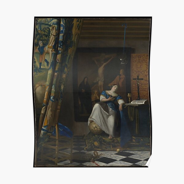 "Johannes Vermeer. Allegory Of The Catholic Faith, 1670-72." Poster For ...