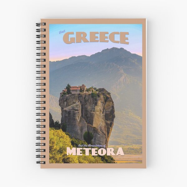 Artikelvorschau, Meteora, Griechenland-Reiseplakat im Vintage-Stil entworfen und verkauft von travelwitheric.