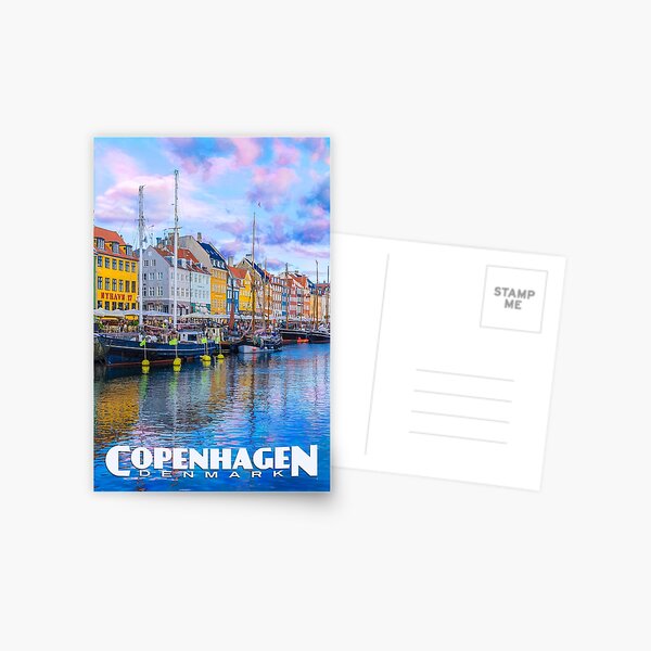 Item preview, Vintage-Style Copenhagen Travel Poster (in English) designed and sold by travelwitheric.