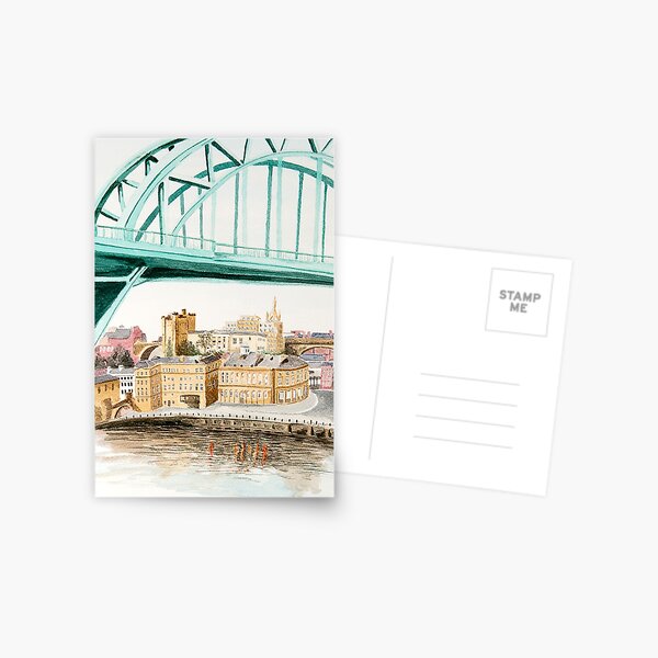 Tyne Bridge and Quayside Postcard