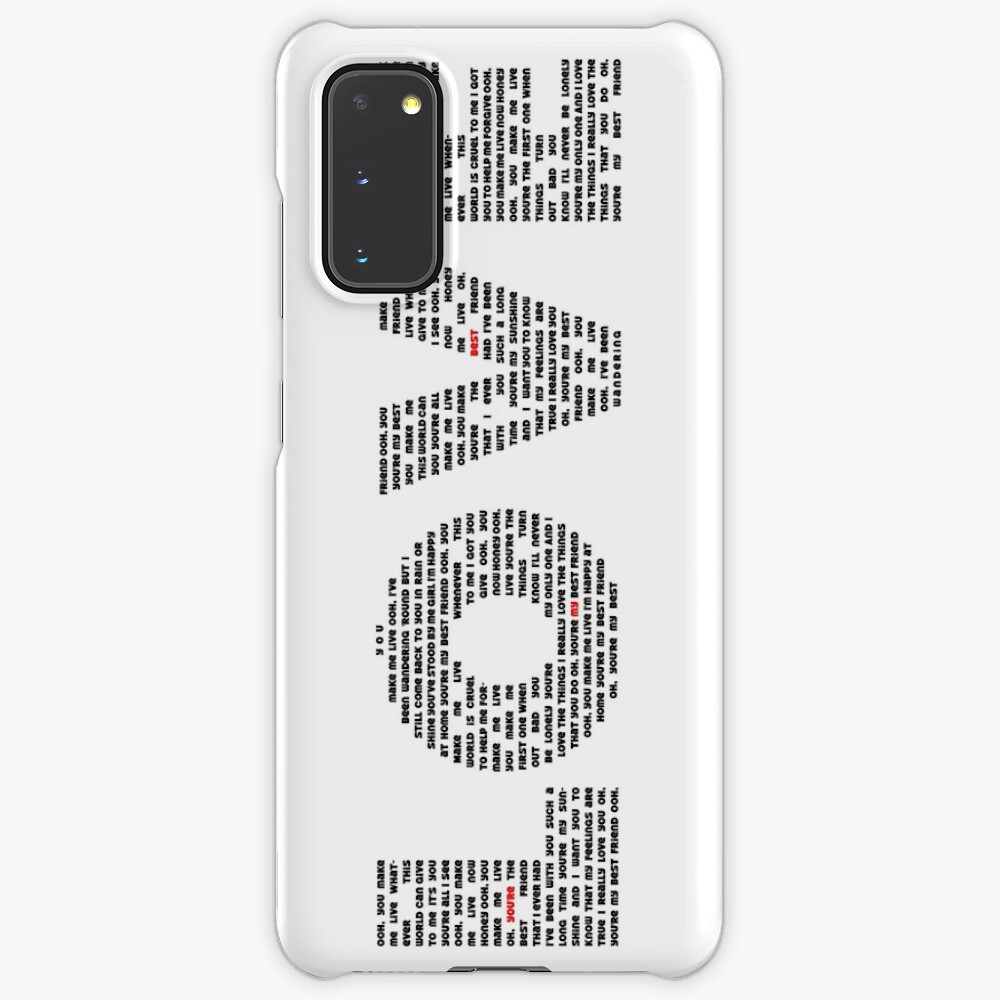 Love You Re My Best Friend Lyrics Queen Case Skin For Samsung Galaxy By Alande Redbubble