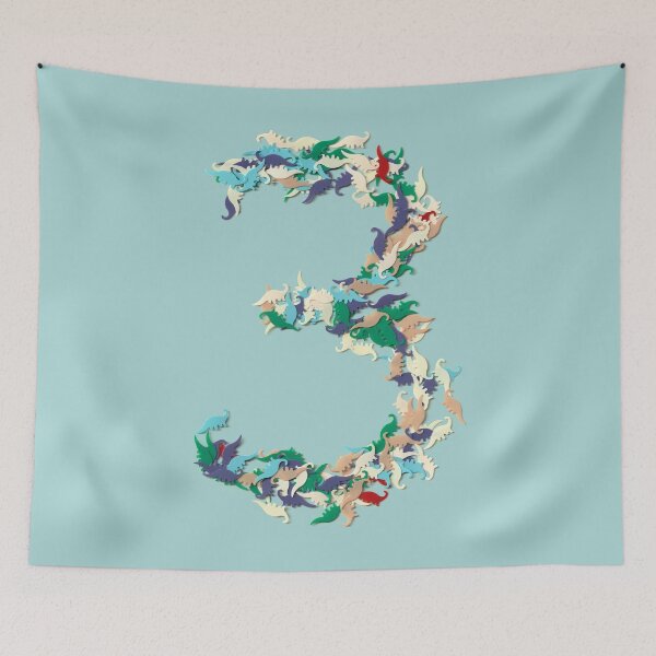 Item preview, Third Birthday Dino Confetti Shirt - 3rd birthay number shirt designed and sold by HeyK.