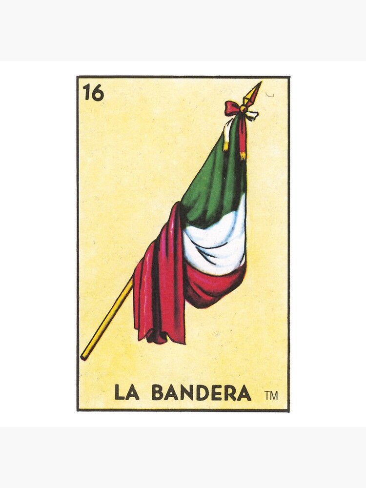 La Bandera Loteria Mexican Flag Card Photographic Print