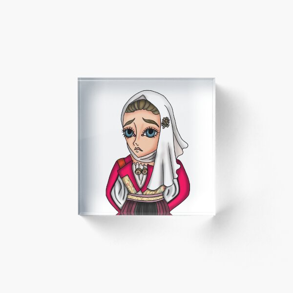 Abito tradizionale di Nuoro - Traditional sardinian dress Acrylic Block