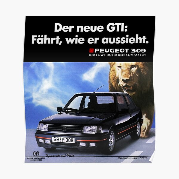 PEUGEOT 309 GTI Poster