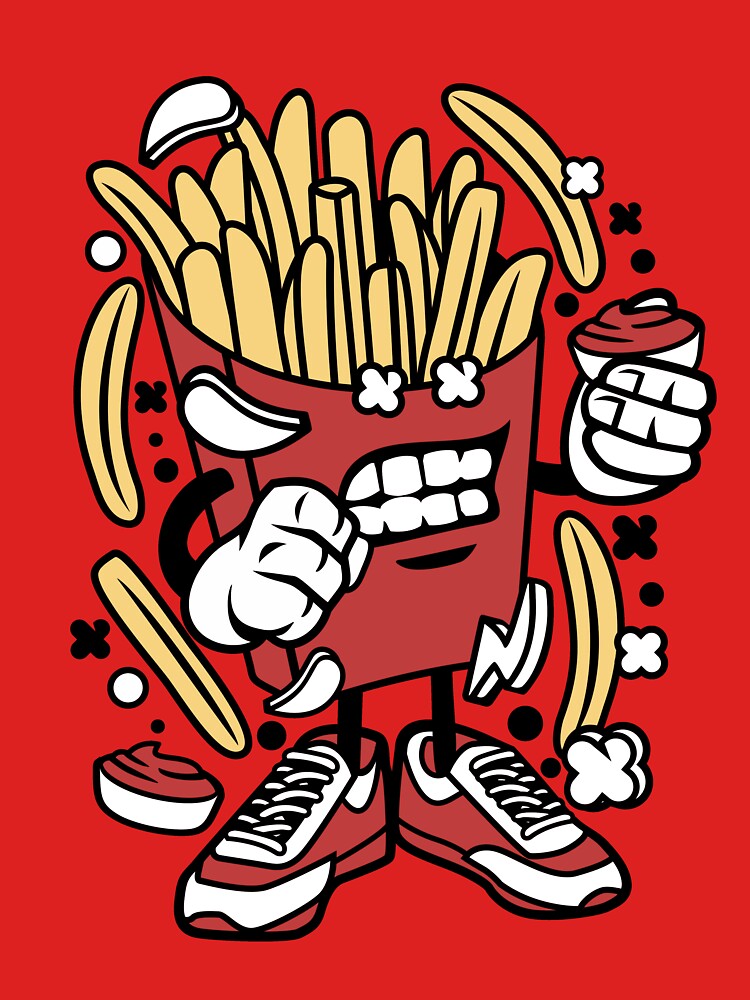 Comic Running Pommes Frites T-Shirt