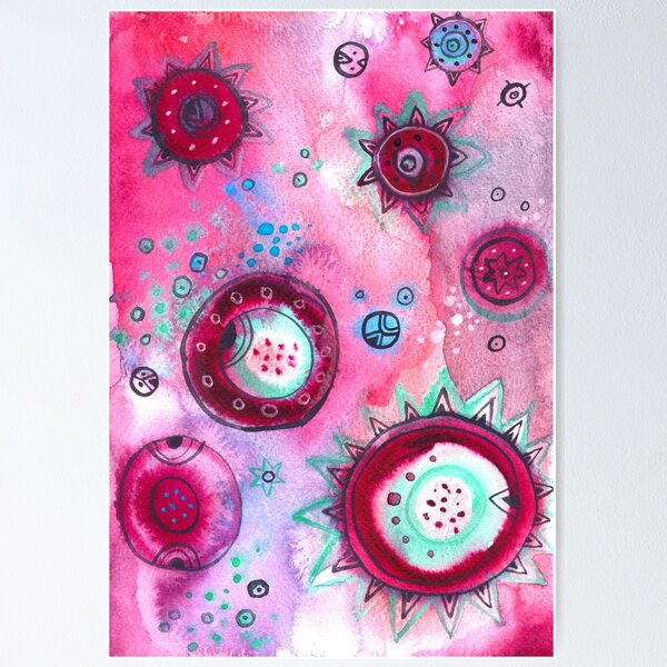 Item preview, Raspberry Punch / Watercolor Abstract designed and sold by Sofya Dushkina.