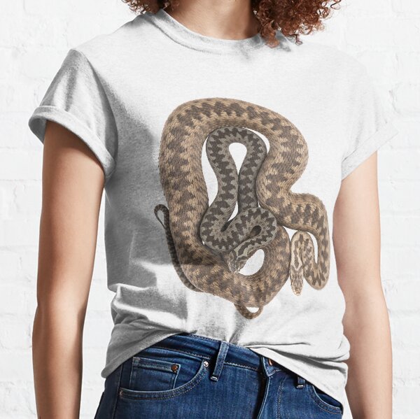 Vipera berus, male and female (European adder) Classic T-Shirt