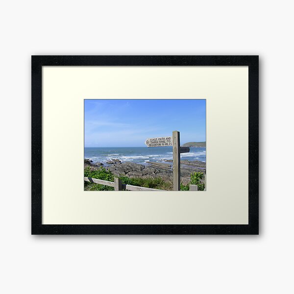 coast path here Framed Art Print
