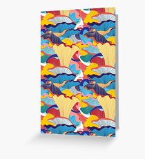 pattern of mushrooms Greeting Card