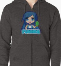 Blue haired Manga Funneh Zipped Hoodie