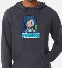 Blue haired Manga Funneh Lightweight Hoodie