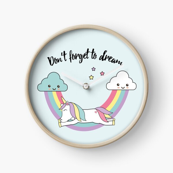 Unicorn - don't forget to dream Clock