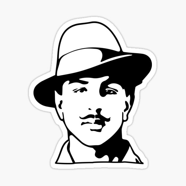 The Great Legend Bhagat Singh Sticker Red : Amazon.in: Car & Motorbike