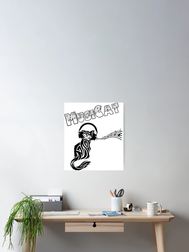 Thumbnail 2 of 3, Poster, MusiCat designed and sold by Raeolus.