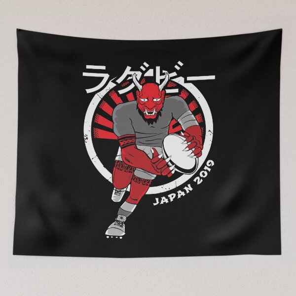 Item preview, Rugby Japan Manga Demon 3 Rugby Fan Gift designed and sold by oberdoofus.
