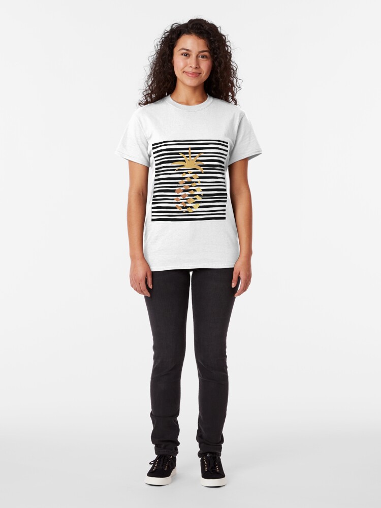 Alternate view of Gold Pineapple-B&W Classic T-Shirt