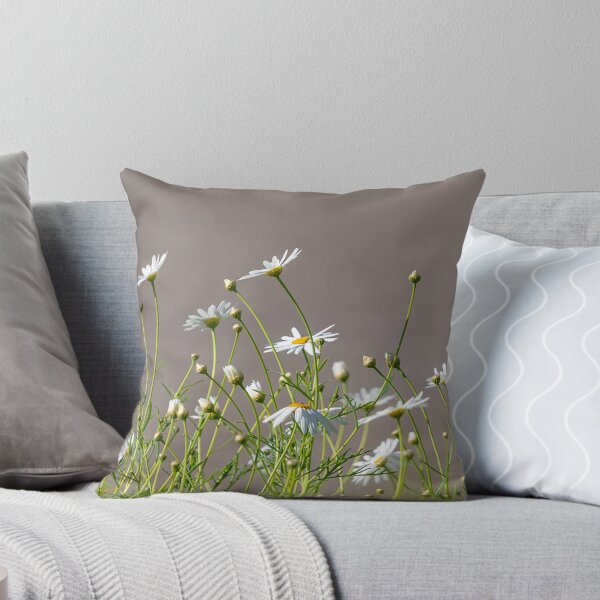 Item preview, Buds and flowers of white field daisies on a blurred background designed and sold by EG Creativity Art.