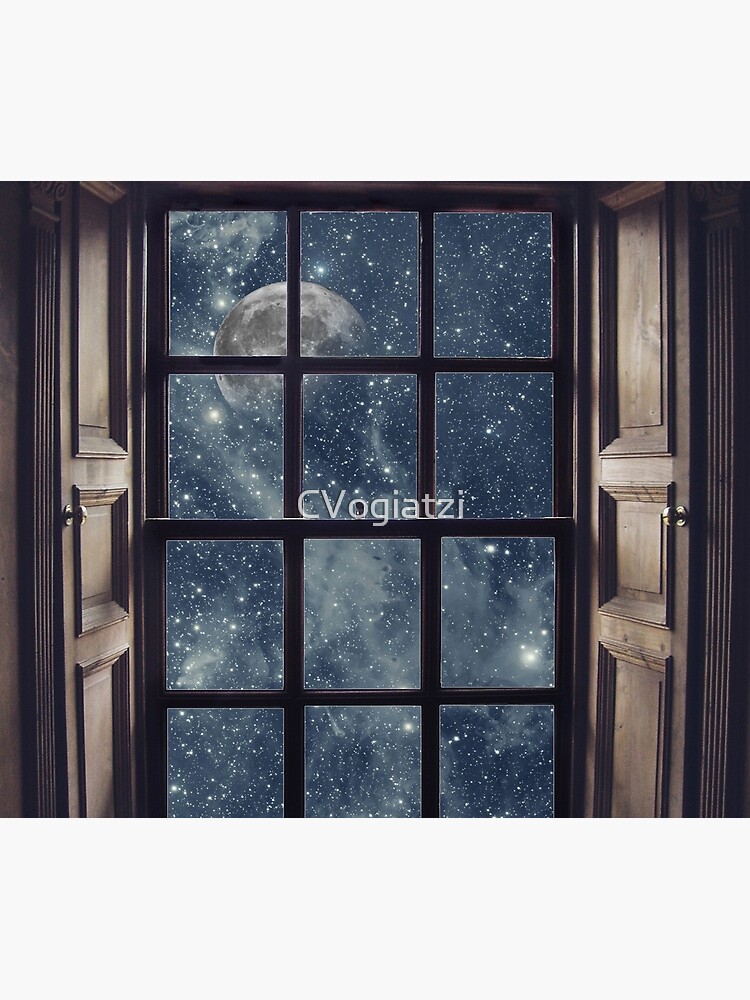 Space view Window-Moon shine by CVogiatzi