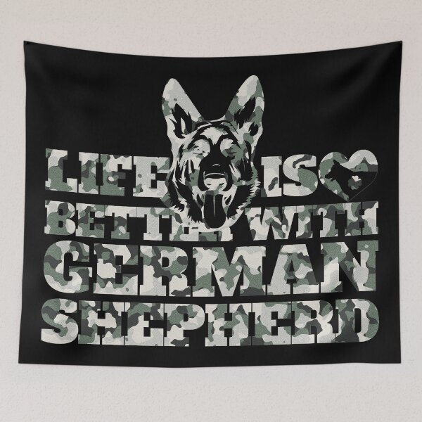 Item preview, Life is better with German Shepherd Winter Military designed and sold by HelloFromAja.