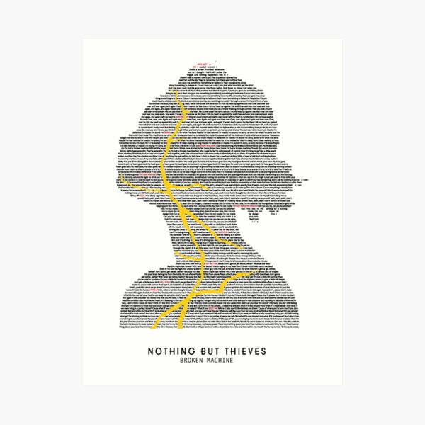Nothing But Thieves Broken Machine Full Album Lyrics Art Print