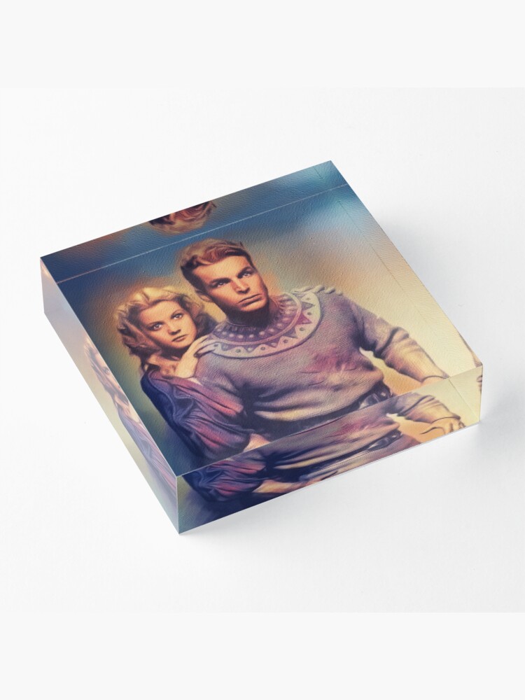 Alternate view of Buster Crabbe and jean Rogers, Flash Gordon Acrylic Block