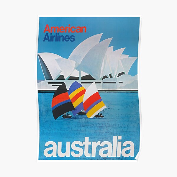 Sydney Australia Vintage Travel Poster Poster
