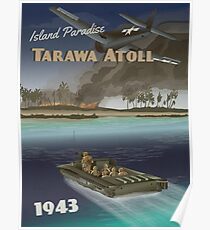 Tarawa 1943 - Coral Atoll-Reiseplakat Poster
