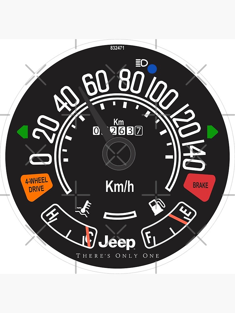 "JEEP CJ TACHOMETER SPEEDOMETER GAUGE" Poster for Sale by tkgarage