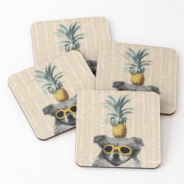 Item preview, Dog with goggles and pineapple designed and sold by Delphimages Art.