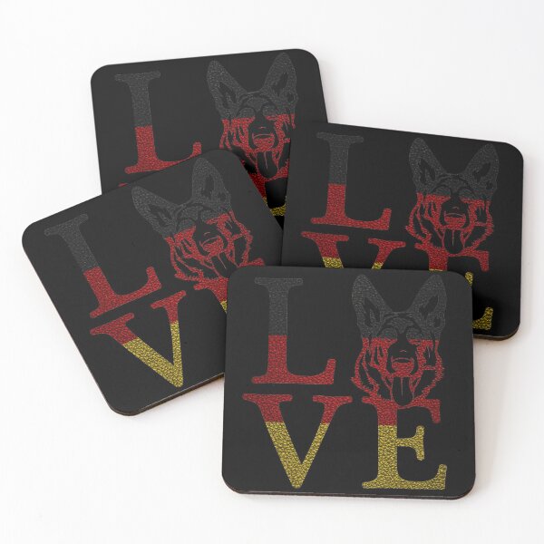 Item preview, German Love German Shepherd Flag on Black designed and sold by HelloFromAja.