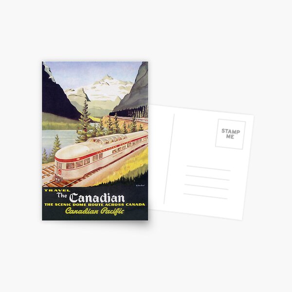 Item preview, The Canadian Retro Vintage Train Poster designed and sold by vintagevivian.