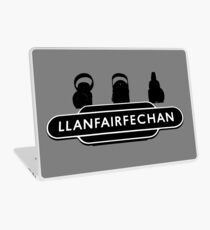 Railway sign for Llanfairfechan Laptop Skin