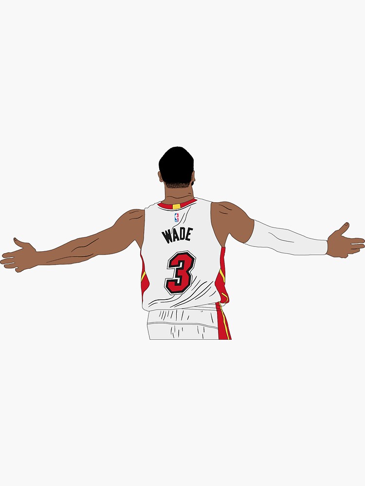  Dwayne Wade  Back Sticker  by ariched48 Redbubble