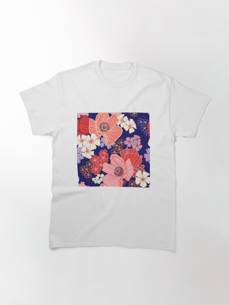 Alternate view of Wild Poppies pattern Classic T-Shirt
