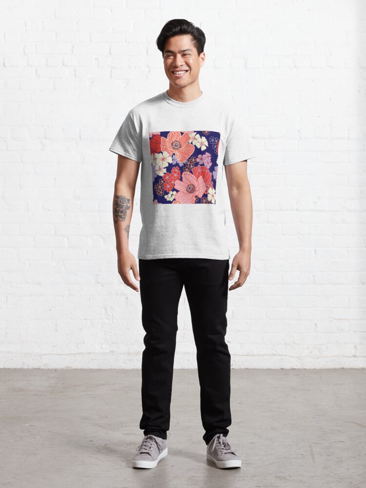 Alternate view of Wild Poppies pattern Classic T-Shirt