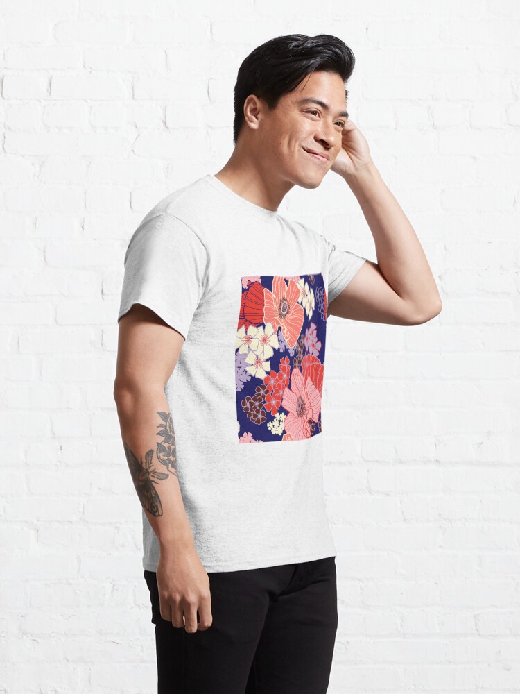 Alternate view of Wild Poppies pattern Classic T-Shirt
