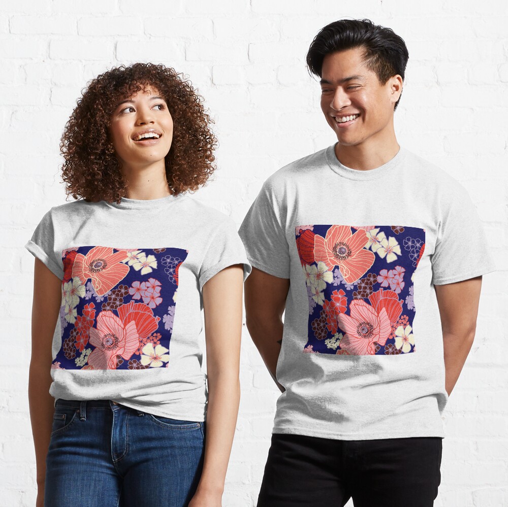 Wild Poppies pattern Classic T-Shirt