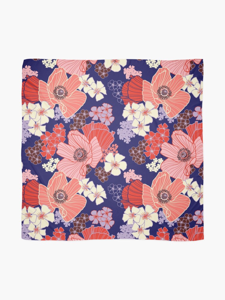 Alternate view of Wild Poppies pattern Scarf