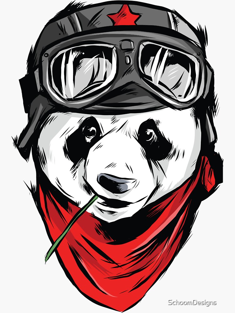 Panda Rider Stickers Redbubble - panda decal roblox