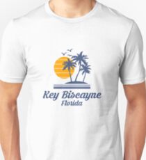 Key Biscayne Florida Shirt FL State Home City Tourist Travel Souvenir Beach Gift Slim Fit T-Shirt